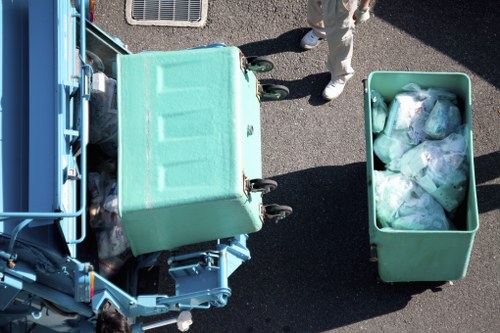 Image of inspectors reviewing commercial waste collection records