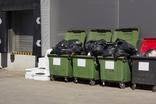 Waste clearance process at a building site